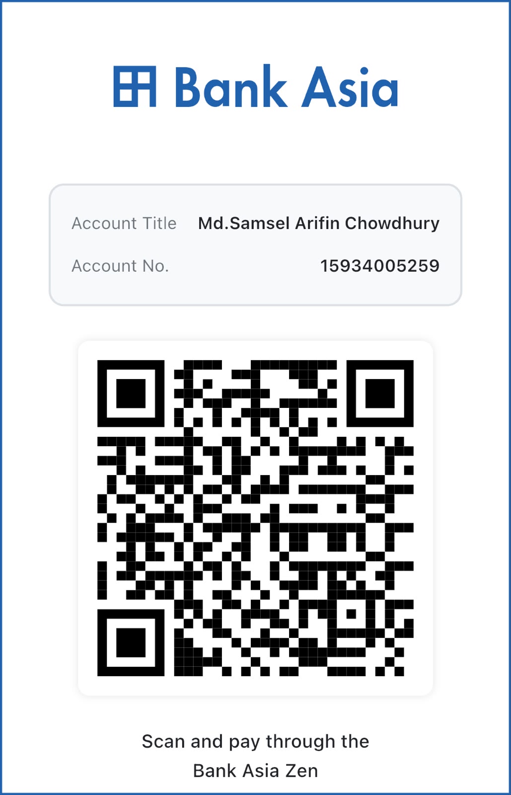 Bank Asia QR